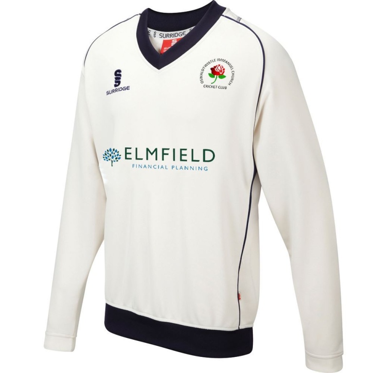 Oswaldtwistle Immanuel CC - Long Sleeve Sweater Navy Trim